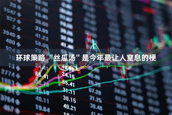 环球策路 “丝瓜汤”是今年最让人窒息的梗