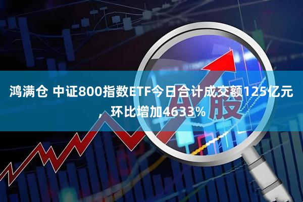 鸿满仓 中证800指数ETF今日合计成交额125亿元,环比增加4633%
